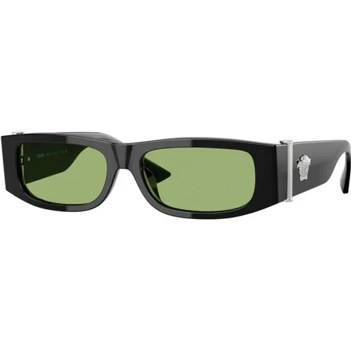 Acetate Sunglasses with Green Lenses , female, Sizes: 55 MM - Versace - Modalova