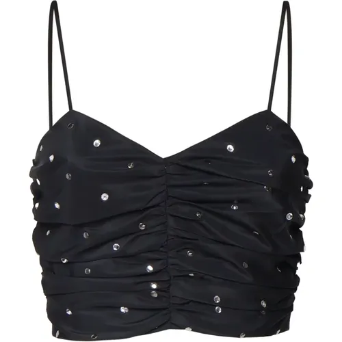 Limousine Cropped Top with Studs , female, Sizes: S, XS, 2XS, M - pinko - Modalova