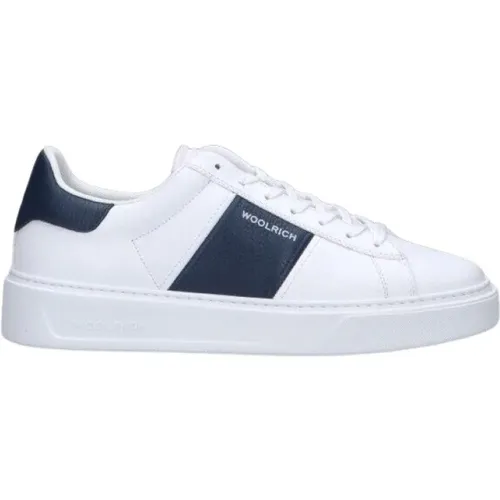 Flat Sneakers Trendy Leather , male, Sizes: 9 UK, 9 1/2 UK, 6 UK - Woolrich - Modalova