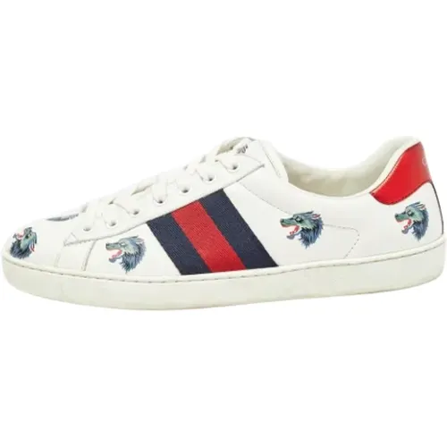 Pre-owned Leather sneakers , male, Sizes: 7 1/2 UK - Gucci Vintage - Modalova