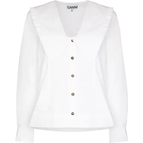 Poplin shirt , female, Sizes: M, S, L, XS - Ganni - Modalova