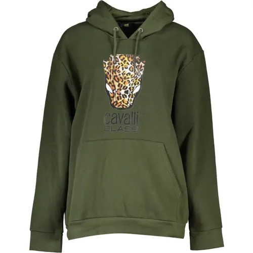 Hoodie with Logo Print , female, Sizes: L, S, M, 2XL, XL, 3XL - Cavalli Class - Modalova