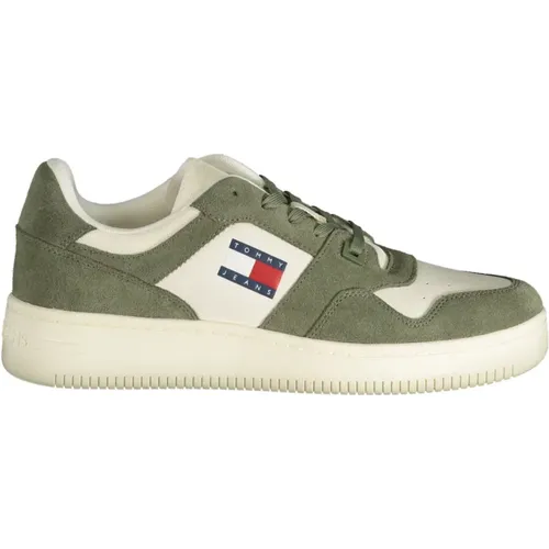 Grüne Herren Sportschuhe mit Kontrastdetails , Herren, Größe: 42 EU - Tommy Hilfiger - Modalova