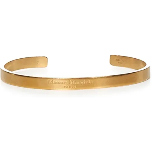 Golden Ss24 Cuff Bracelet with Logo , female, Sizes: 2XL, XL, 3XL/4XL, 3XL - Maison Margiela - Modalova