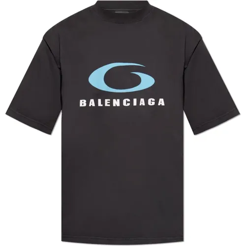 T-Shirt mit Logo , Herren, Größe: M - Balenciaga - Modalova