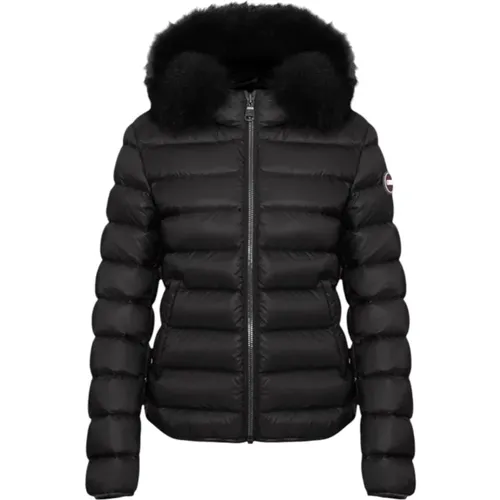 Schwarze Winterjacke mit Abnehmbarer Kapuze , Damen, Größe: 2XL - Colmar - Modalova