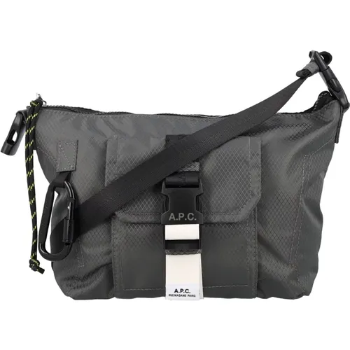 Grey Handbag Besace Trek Shoulder Bag , male, Sizes: ONE SIZE - A.p.c. - Modalova