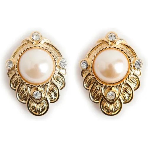 Pearl and crystal earrings , female, Sizes: ONE SIZE - Kenneth Jay Lane Pre-owned - Modalova