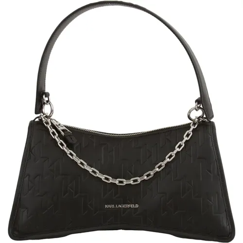 Embossed Nero Seven Element SHB , female, Sizes: ONE SIZE - Karl Lagerfeld - Modalova