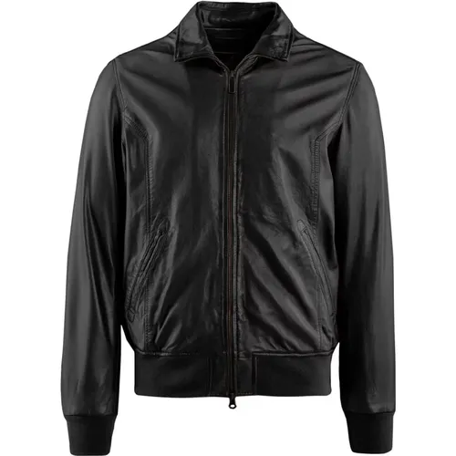 Chel Leather Jacket , male, Sizes: 2XL, 3XL, XL - BomBoogie - Modalova