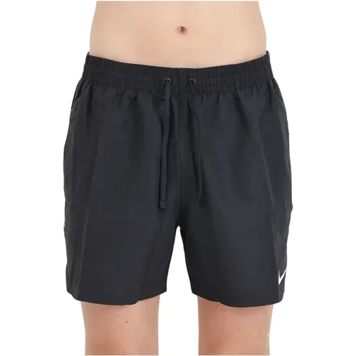 Schwarze Beachwear Shorts Tape , Herren, Größe: XL - Nike - Modalova