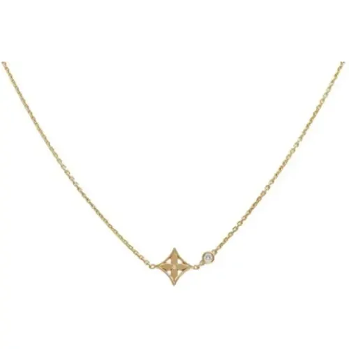 Pre-owned Gold necklaces , female, Sizes: ONE SIZE - Louis Vuitton Vintage - Modalova