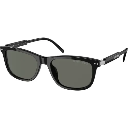 Green Sunglasses , male, Sizes: 54 MM - Prada - Modalova