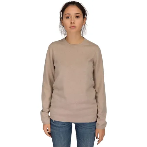 Kashmir Oversize Beiger Pullover , Damen, Größe: M - BRUNELLO CUCINELLI - Modalova