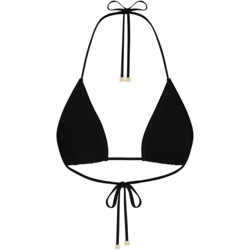 Schwarzes Bikini-Oberteil mit Dreieckskörbchen - Dolce & Gabbana - Modalova