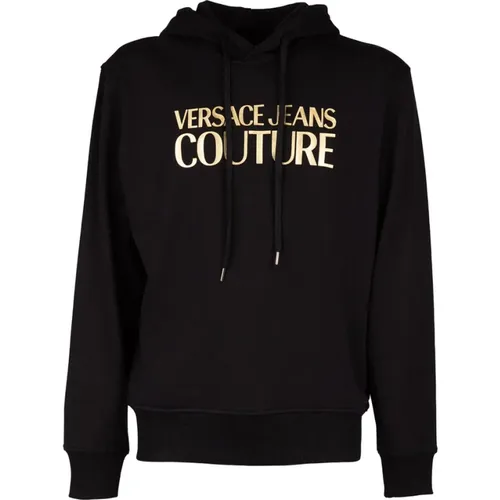 Hoodie mit Logo-Print , Damen, Größe: S - Versace Jeans Couture - Modalova