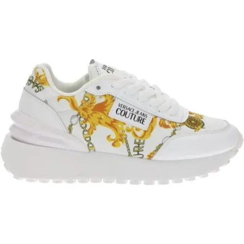 Baroque Print Lace Sneakers , female, Sizes: 5 UK, 3 UK - Versace Jeans Couture - Modalova