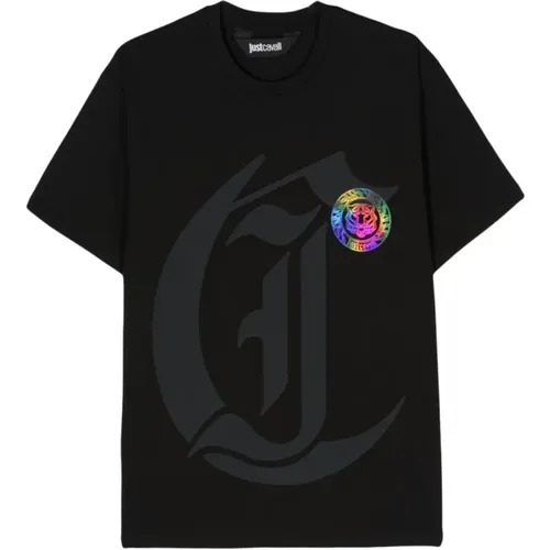 Schwarze Grafik T-shirts und Polos - Just Cavalli - Modalova