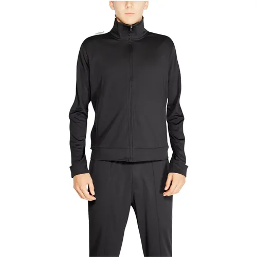 Schwarzer Mandarin Zip Sweatshirt für Männer , Herren, Größe: M - Calvin Klein - Modalova