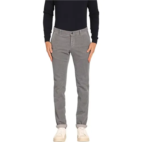 Samt Winter Chino Hose mit Micro Pied de Poule Print , Herren, Größe: M - Mason's - Modalova