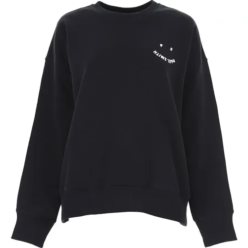 Klassischer Schwarzer Sweatshirt aus Bio-Baumwolle , Damen, Größe: XL - PS By Paul Smith - Modalova