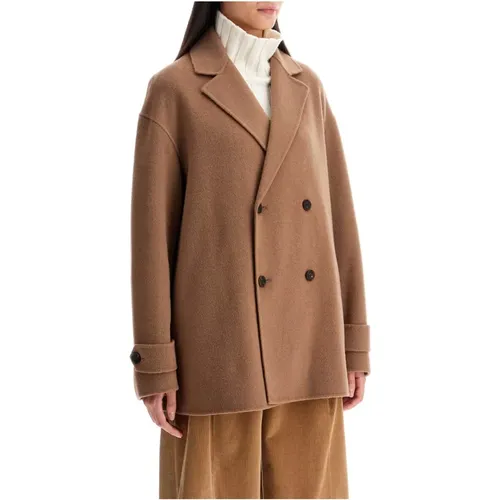 Double-Breasted Wool Cashmere Caban Coat , female, Sizes: S - Filippa K - Modalova