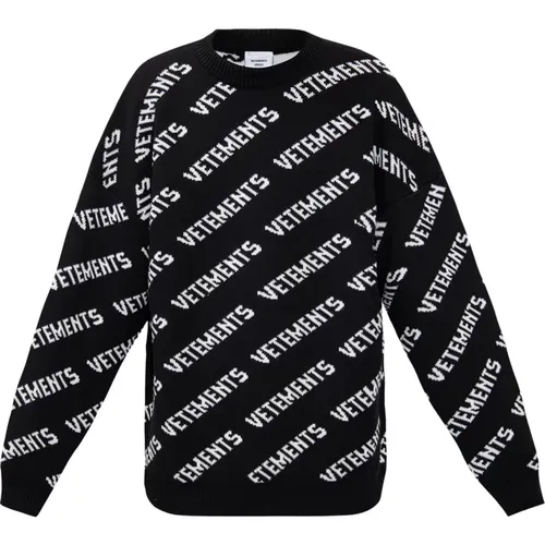 Sweater with logo , male, Sizes: S, M, XS - Vetements - Modalova