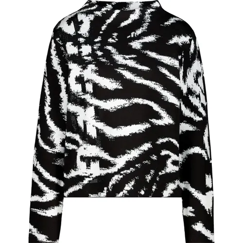 Tiger Muster Strickpullover , Damen, Größe: XS - monari - Modalova