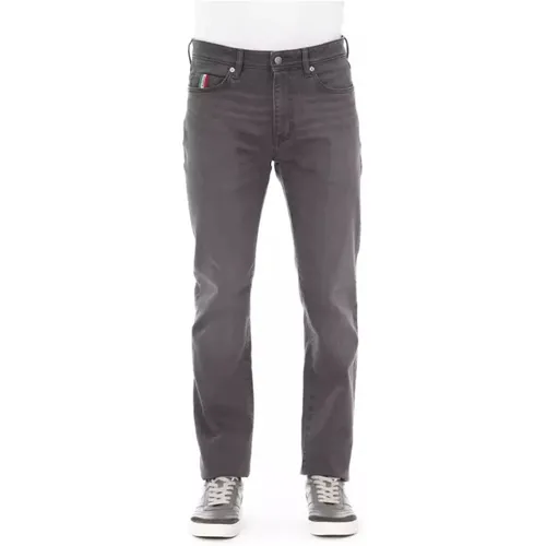 Stylische Jeans mit dreifarbigem Detail für Herren , Herren, Größe: W38 - Baldinini - Modalova
