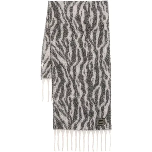 Patterned Fringed Scarf , female, Sizes: ONE SIZE - Liu Jo - Modalova