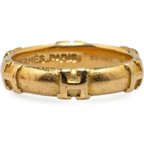 Pre-owned Gold rings , female, Sizes: ONE SIZE - Hermès Vintage - Modalova