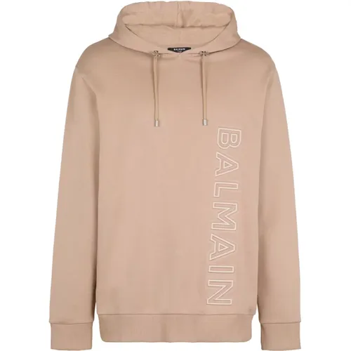 Embossed logo hoodie , male, Sizes: 2XL, M - Balmain - Modalova