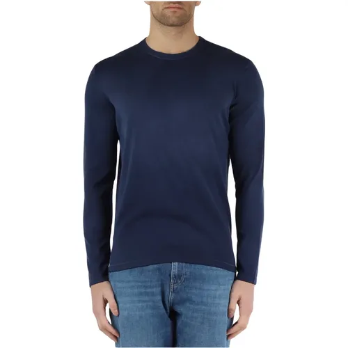 Cotton Crewneck T-Shirt with Logo Print , male, Sizes: XL, 2XL, L, M - Replay - Modalova