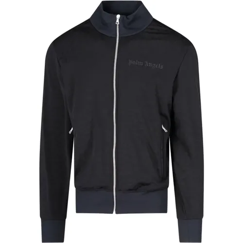 Zip-through Sweatshirt Upgrade for Fashion-conscious Men , male, Sizes: XL, M, L - Palm Angels - Modalova