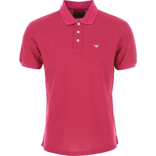 Fuchsia T-Shirts und Polos , Herren, Größe: M - Emporio Armani - Modalova