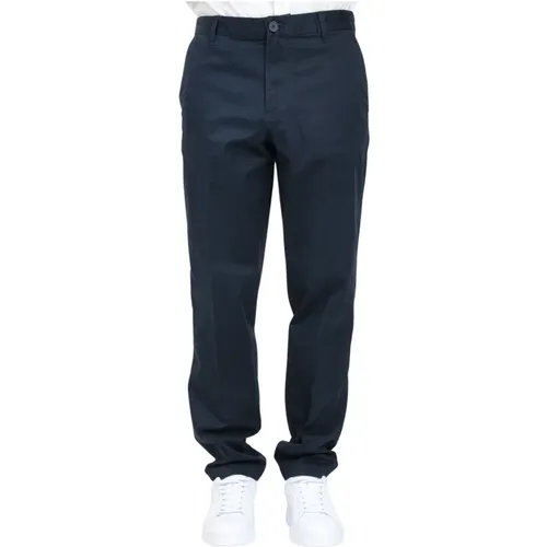 Blaue Casual Hose mit Zentralen Falten , Herren, Größe: W30 - Armani Exchange - Modalova