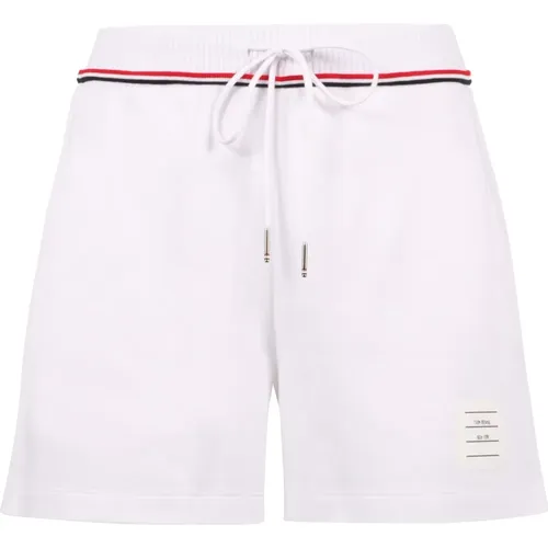 Baumwollshorts Tricolor Detail Zwei Seitentaschen - Thom Browne - Modalova