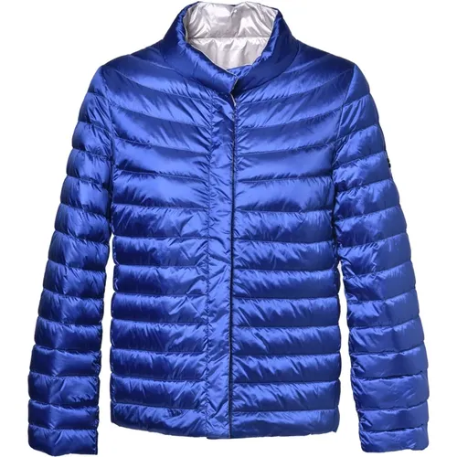 Reversible down jacket in electric nylon , female, Sizes: S, XL, L, XS, M - Baldinini - Modalova