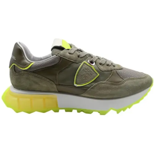 Militär Fluo Damen Sneakers , Damen, Größe: 37 EU - Philippe Model - Modalova