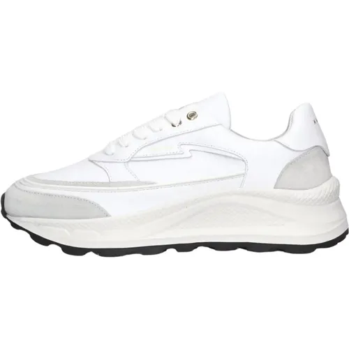 Weiße Leder Low Top Sneakers , Damen, Größe: 42 EU - Nubikk - Modalova