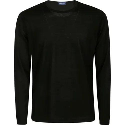 Merino Wool Long Sleeve Roundneck Shirt , male, Sizes: L, M, S, XL - Hindustrie - Modalova