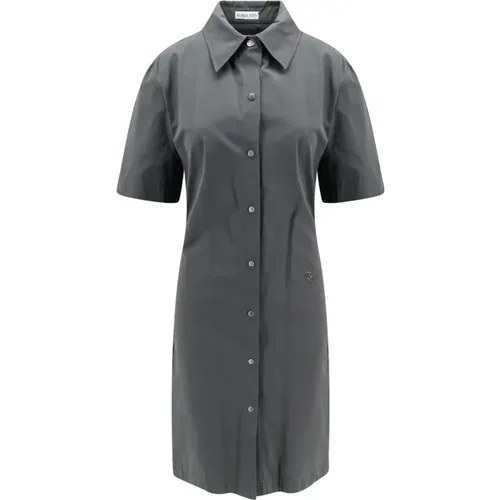 Grey Cotton Dress Elegant Style , female, Sizes: 2XS, S, 3XS, XS - Burberry - Modalova