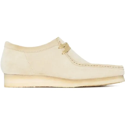 Suede Lace-Up Flat Shoes , male, Sizes: 10 UK, 8 UK, 8 1/2 UK - Clarks - Modalova