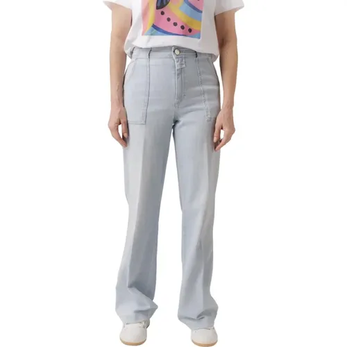 Jeans mit verstecktem Reißverschluss und Taschen , Damen, Größe: W29 - closed - Modalova