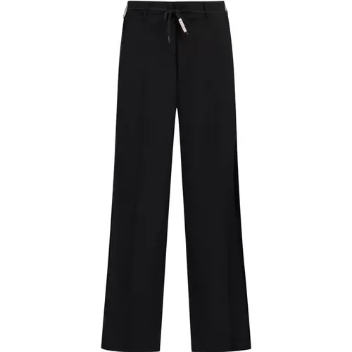 Tropical wool trousers with satin stripes , Herren, Größe: L - Marni - Modalova