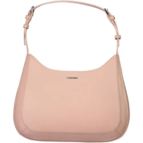 Rosa Polyester-Handtasche mit Verstellbarem Schulterriemen - Calvin Klein - Modalova