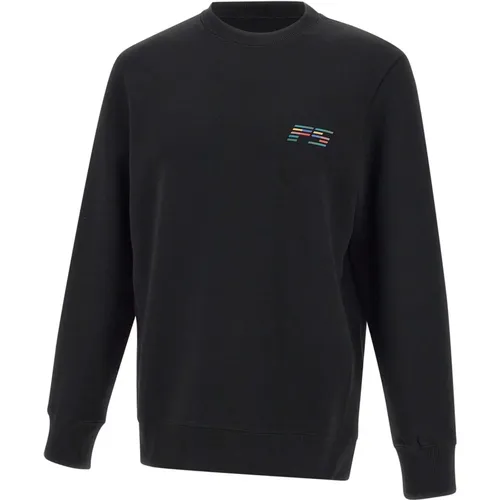 Schwarzer Baumwoll-Sweatshirt mit Logodruck , Herren, Größe: S - Paul Smith - Modalova