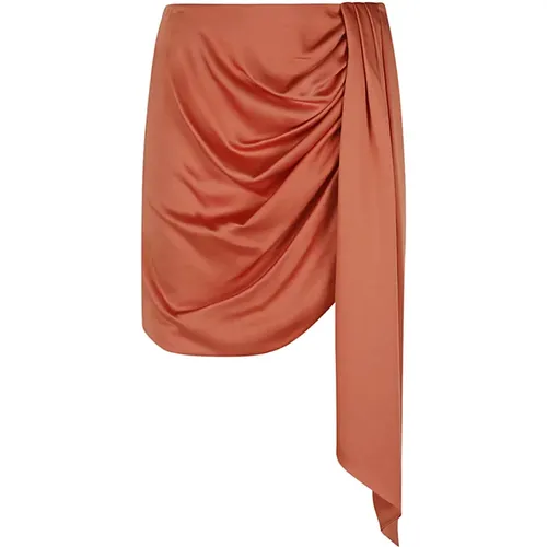 Mae Draped Satin Mini Skirt , female, Sizes: S, L, 3XL - Simkhai - Modalova