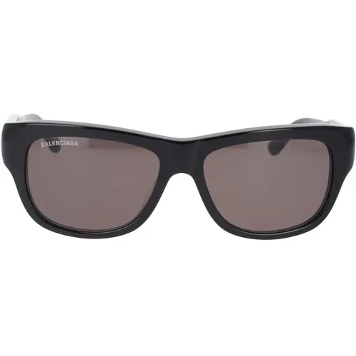 Square Acetate Sunglasses with Sporty Touch , male, Sizes: 56 MM - Balenciaga - Modalova