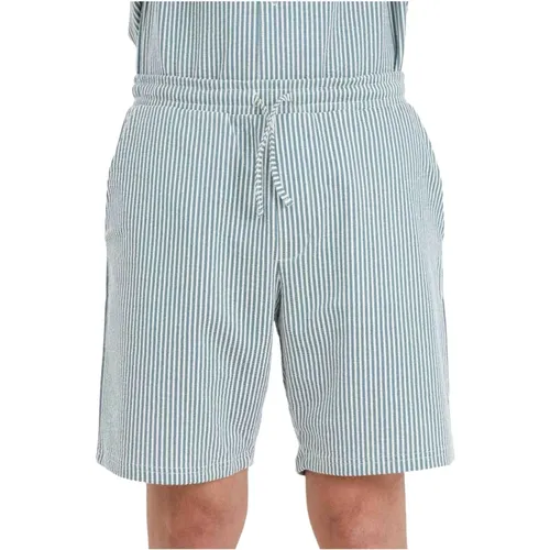 Bicolor Seersucker Casual Shorts , Herren, Größe: XL - Selected Homme - Modalova